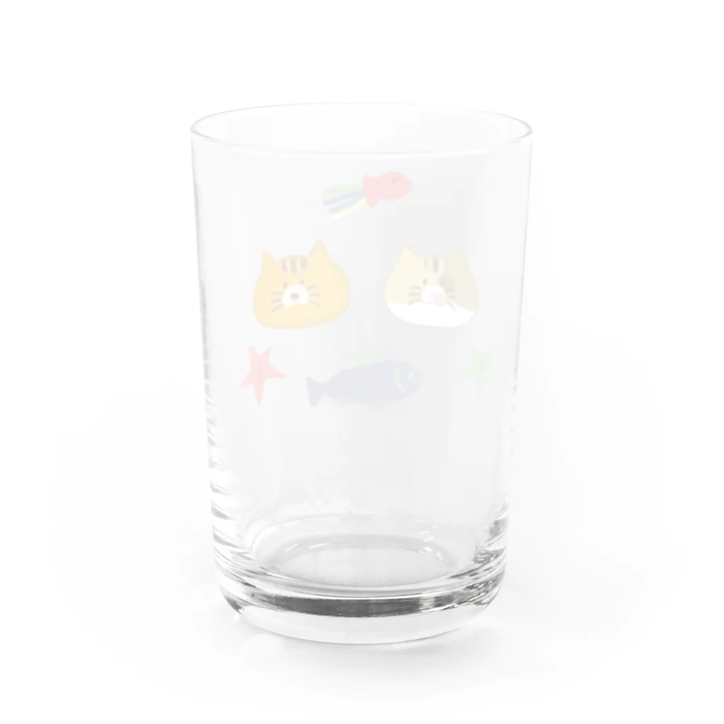 おこらないネコはなたんのはなたんとしまちゃん Water Glass :back