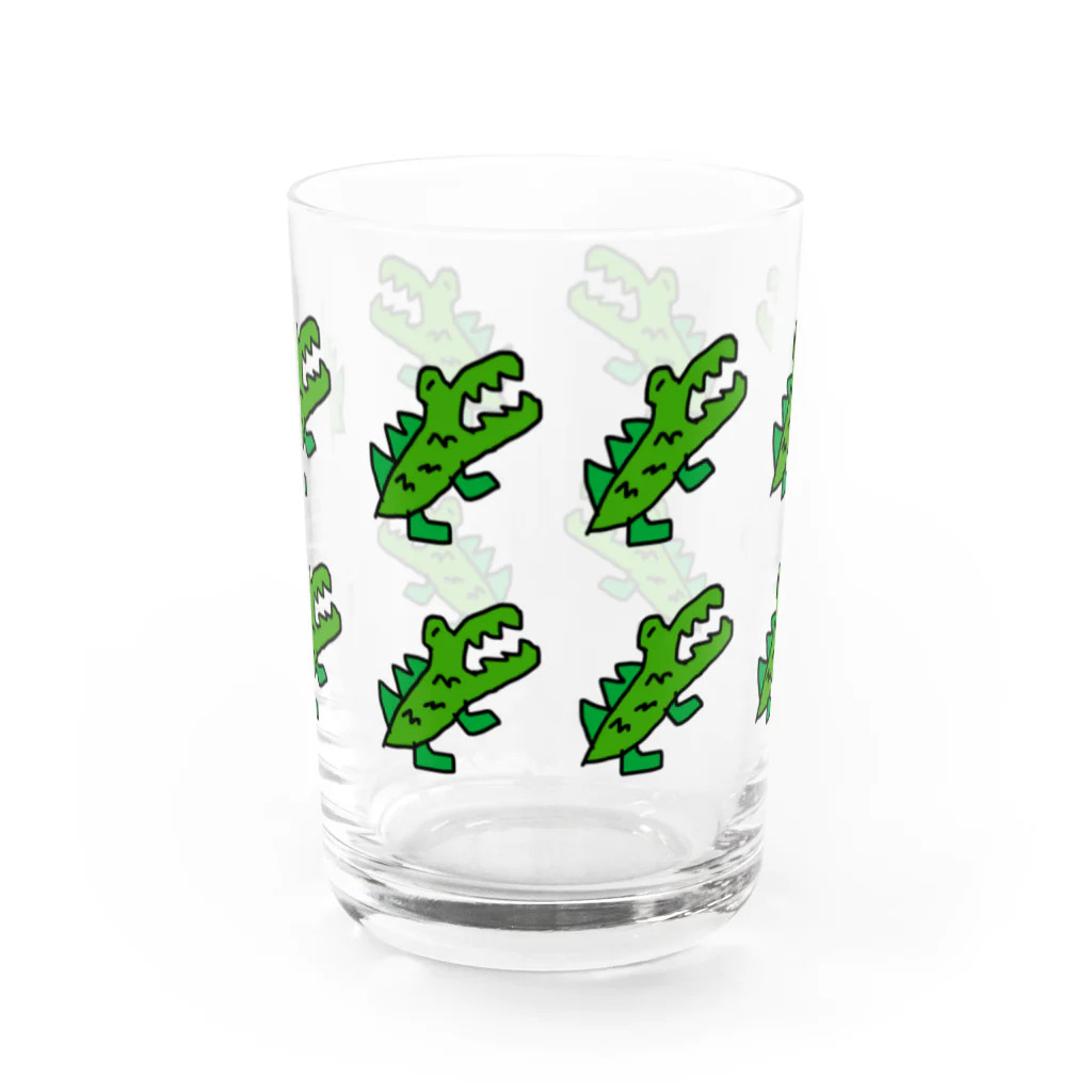 mのワニワニくん Water Glass :back