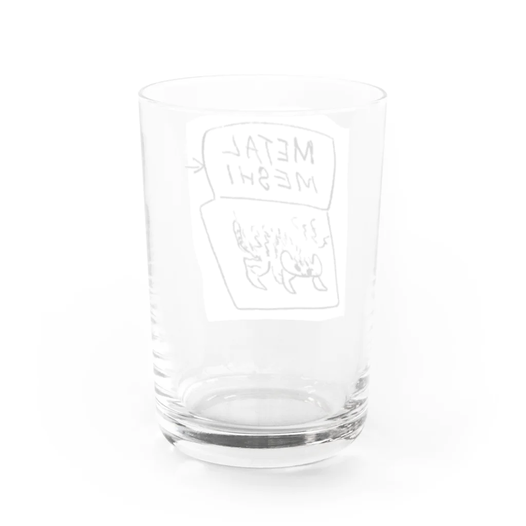 高円寺メタルめし のMETAL MESHI CAT Water Glass :back