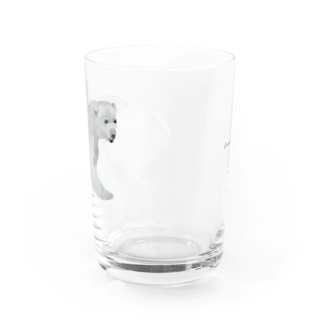 Canako Inoueのシロクマ Water Glass :back