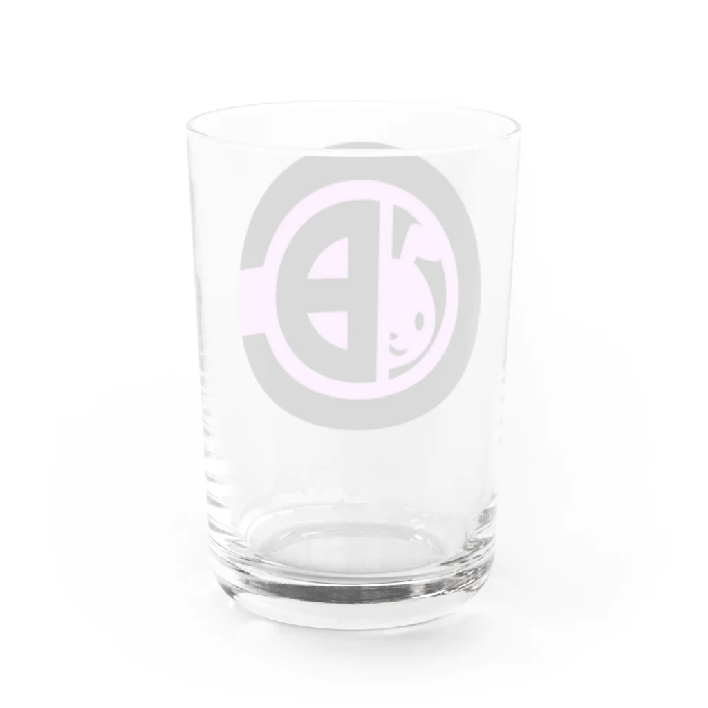 Chikkyboo｜ちきぶーのおぴんくロゴ Water Glass :back