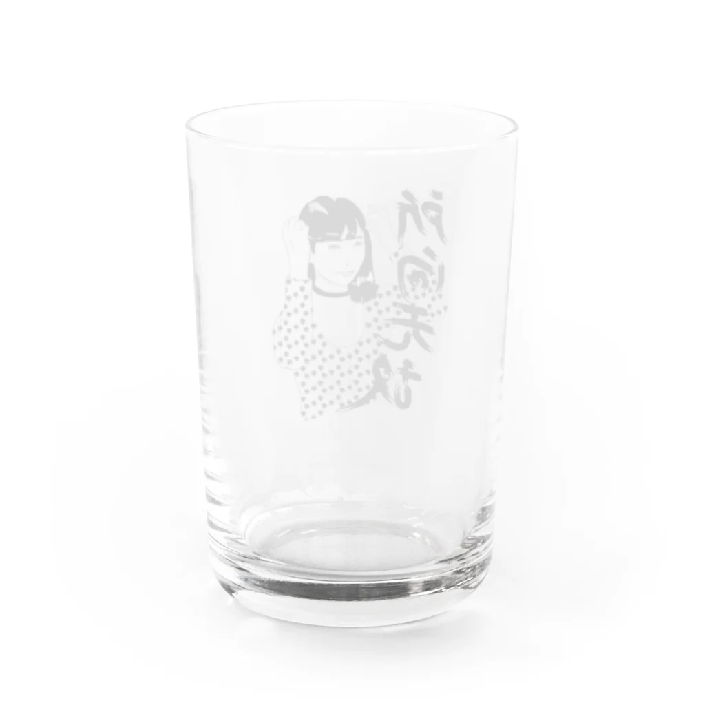 イマダモモカ直々デザインSHOPの向かう所敵無し Water Glass :back