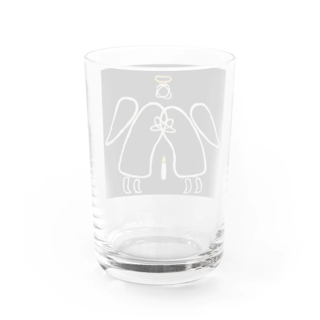 Prayers of angelsのAn angel in the embrace. Water Glass :back