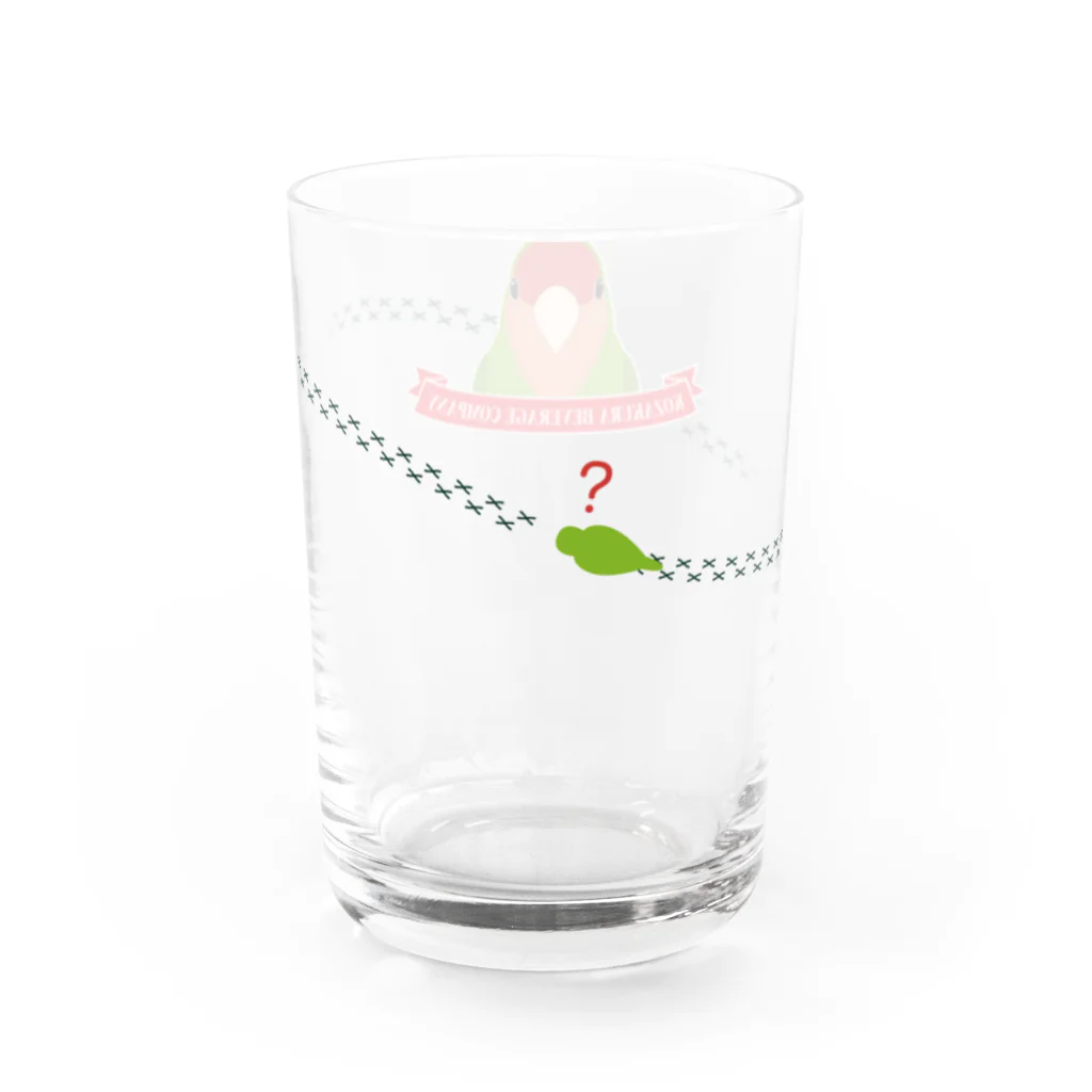 Jaune Vertの小鳥の足あと（コザクラインコ・ノーマル） Water Glass :back