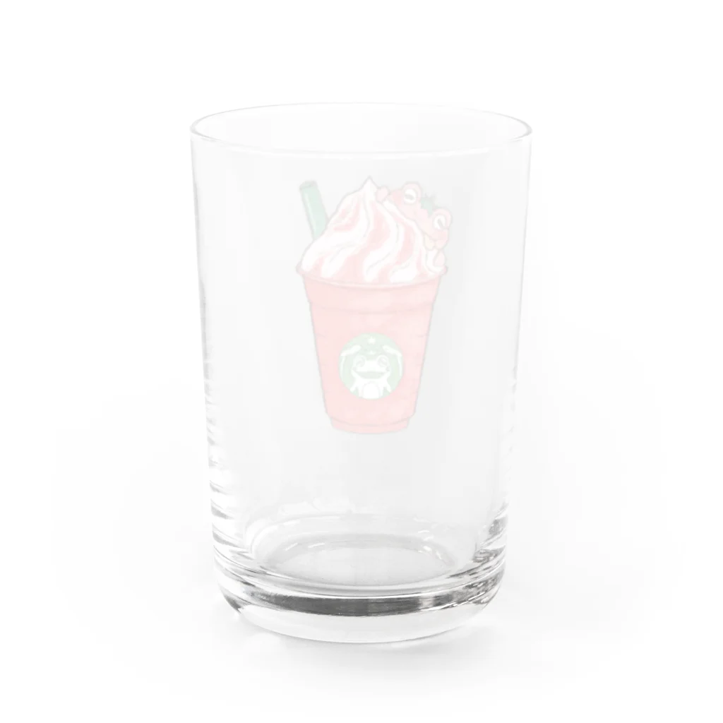 引田玲雄 / Reo Hikitaのイチゴフラペチーノガエル Water Glass :back