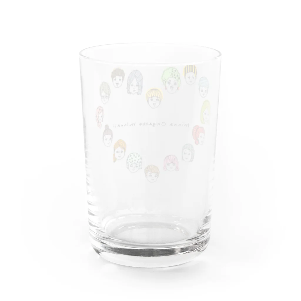 KANKAN ILLUSTRATION FACTORY goods shopのみんな　ちがって　みんないい Water Glass :back