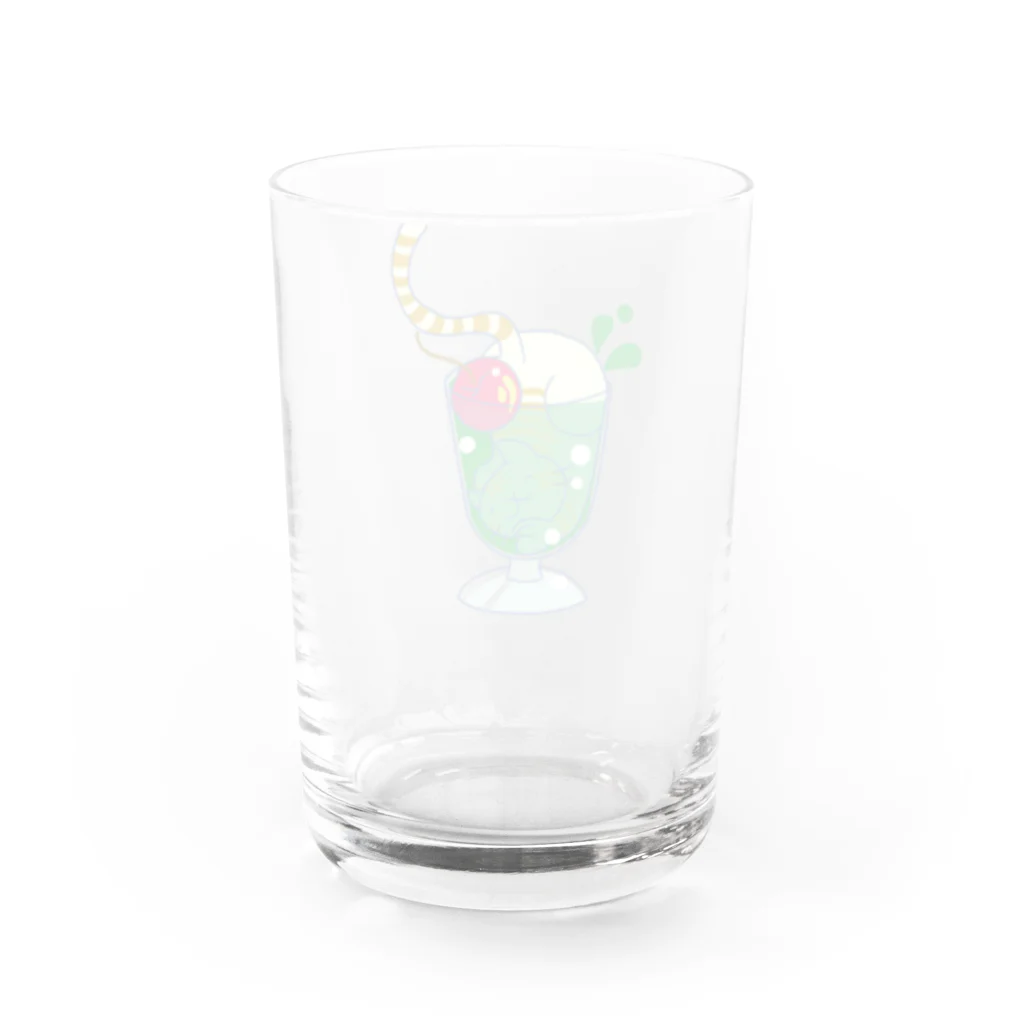 梅花庵のmelonsoda Water Glass :back