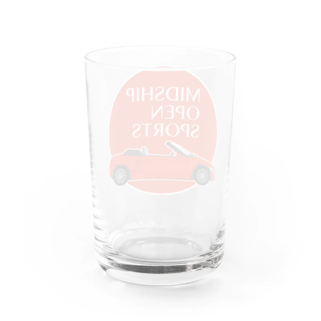 Puuun Shopの赤いオープンカー Water Glass :back
