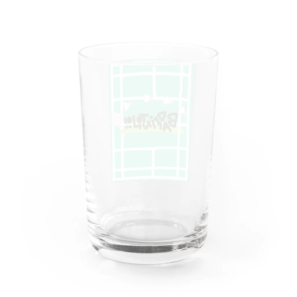 Badminton Shop ❤︎❤︎のバドミントンのコップ Water Glass :back