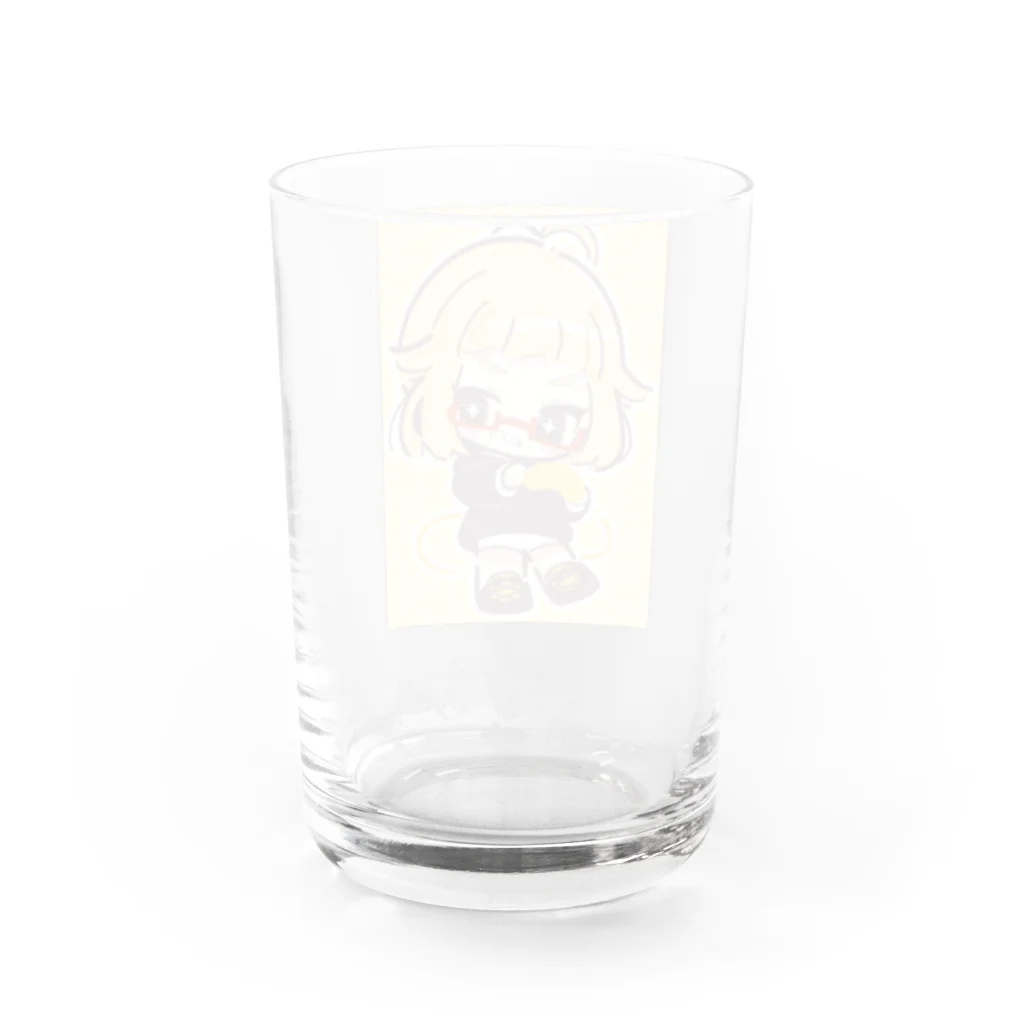 おんなどもの可愛いグッズショップのぱすてるめがちゃん Water Glass :back