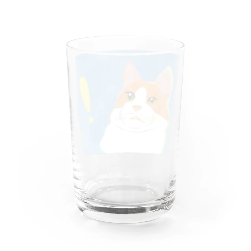 コヌイのアトリエの驚くねこ Water Glass :back