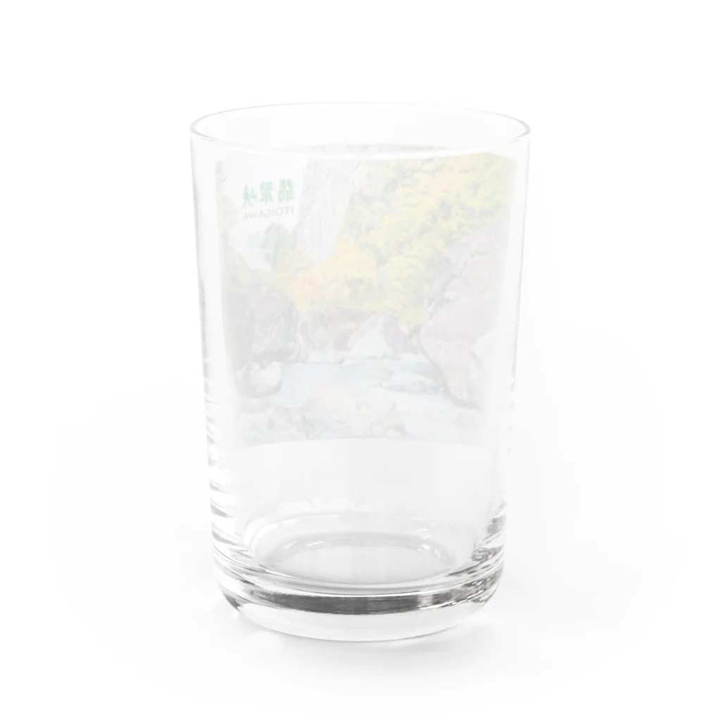 ミニ画廊ヨシデンの小滝川ヒスイ峡 Water Glass :back