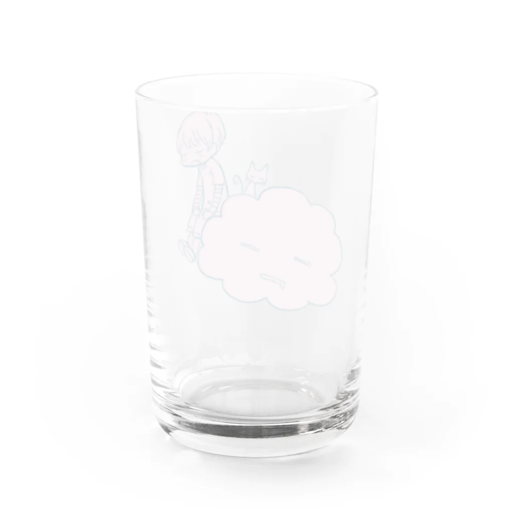 突撃蝶々屋さんSUZURI支店のねむみと少年 Water Glass :back