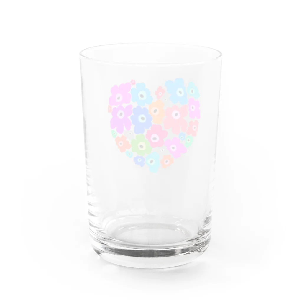 さがみ屋のColorflower heart Water Glass :back