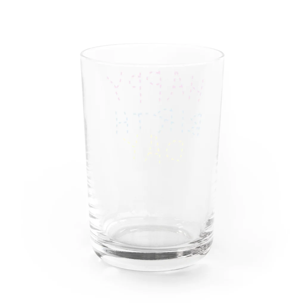 --eucaly--のぬいぬい　ハッピーバースデー Water Glass :back