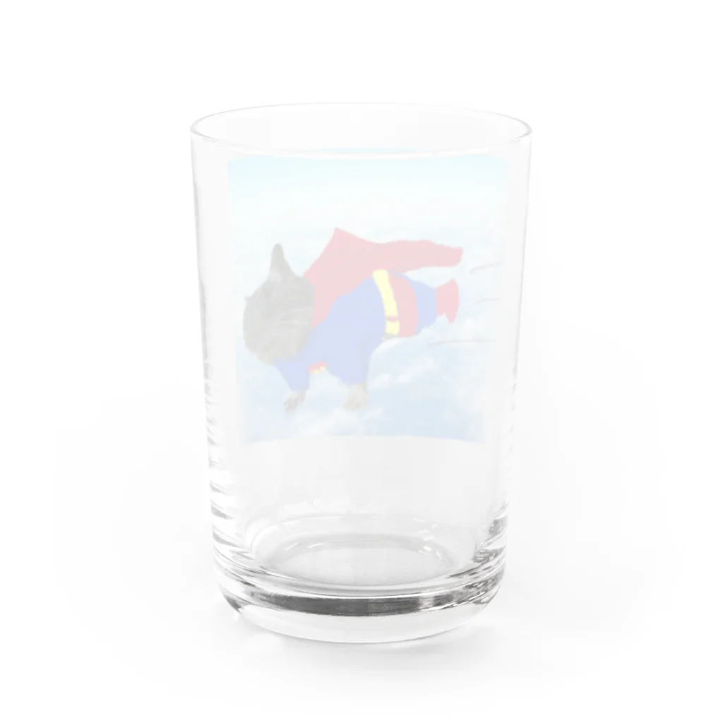 kanako-mikanの空飛ぶチョビーマン Water Glass :back