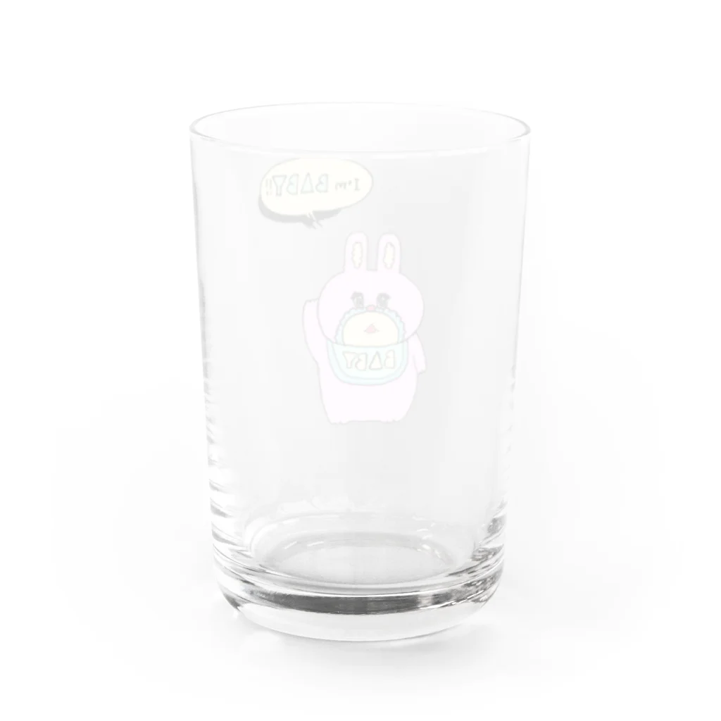 【Yuwiiの店】ゆぅぅぃーのうさBABY Water Glass :back