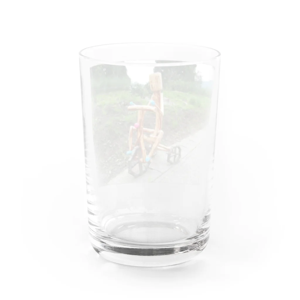 tanukitanukiの三輪車(木の人形) Water Glass :back