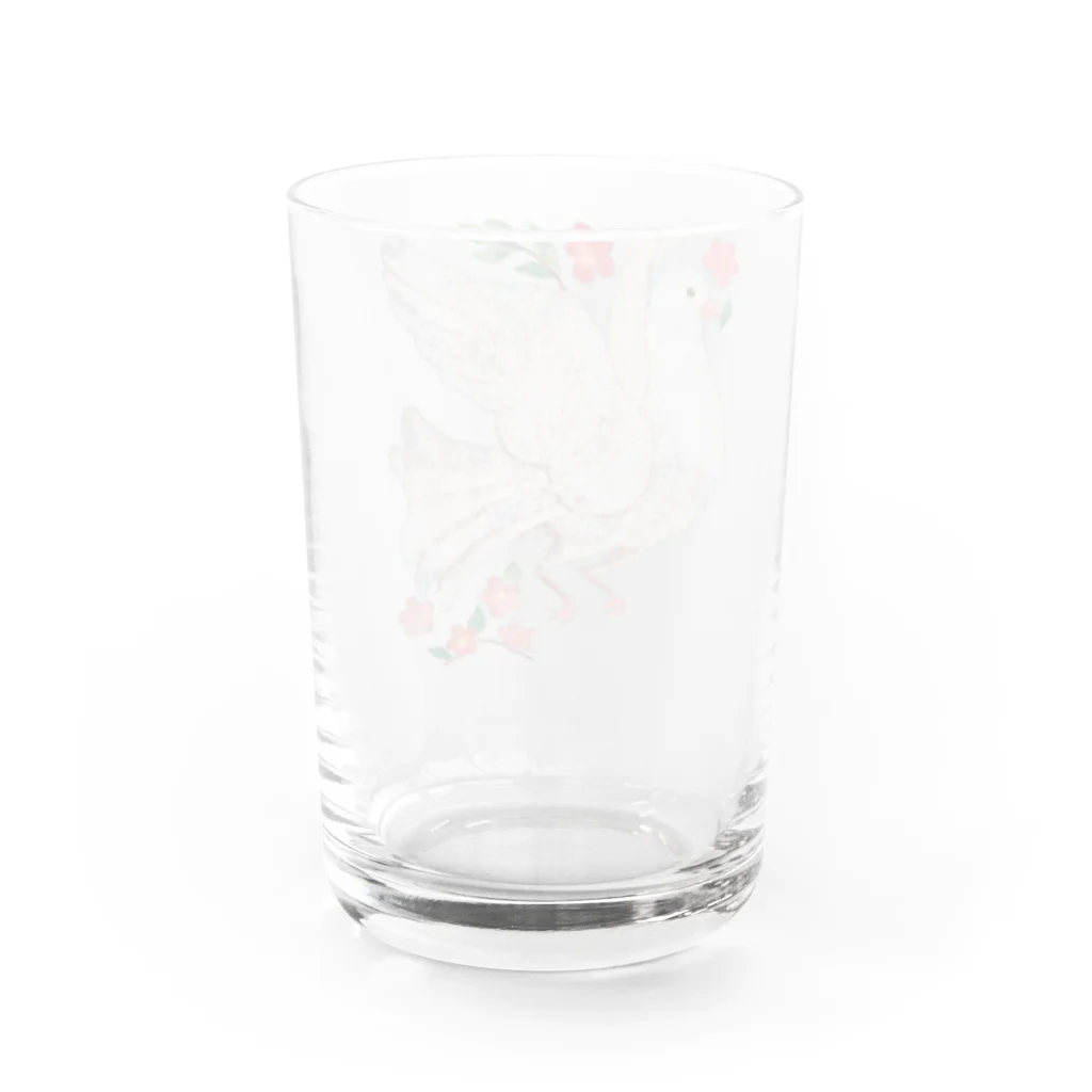 AKのしろい　とり　ハト Water Glass :back