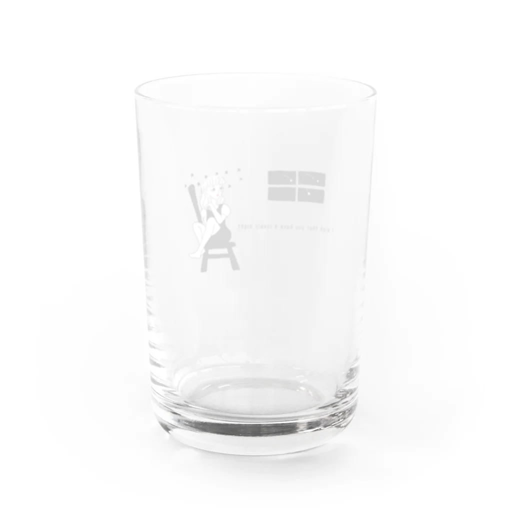 Carroのcarro night Water Glass :back