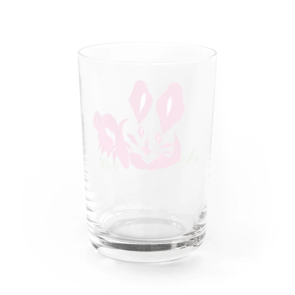 くまじのゆるいウサギ Water Glass :back