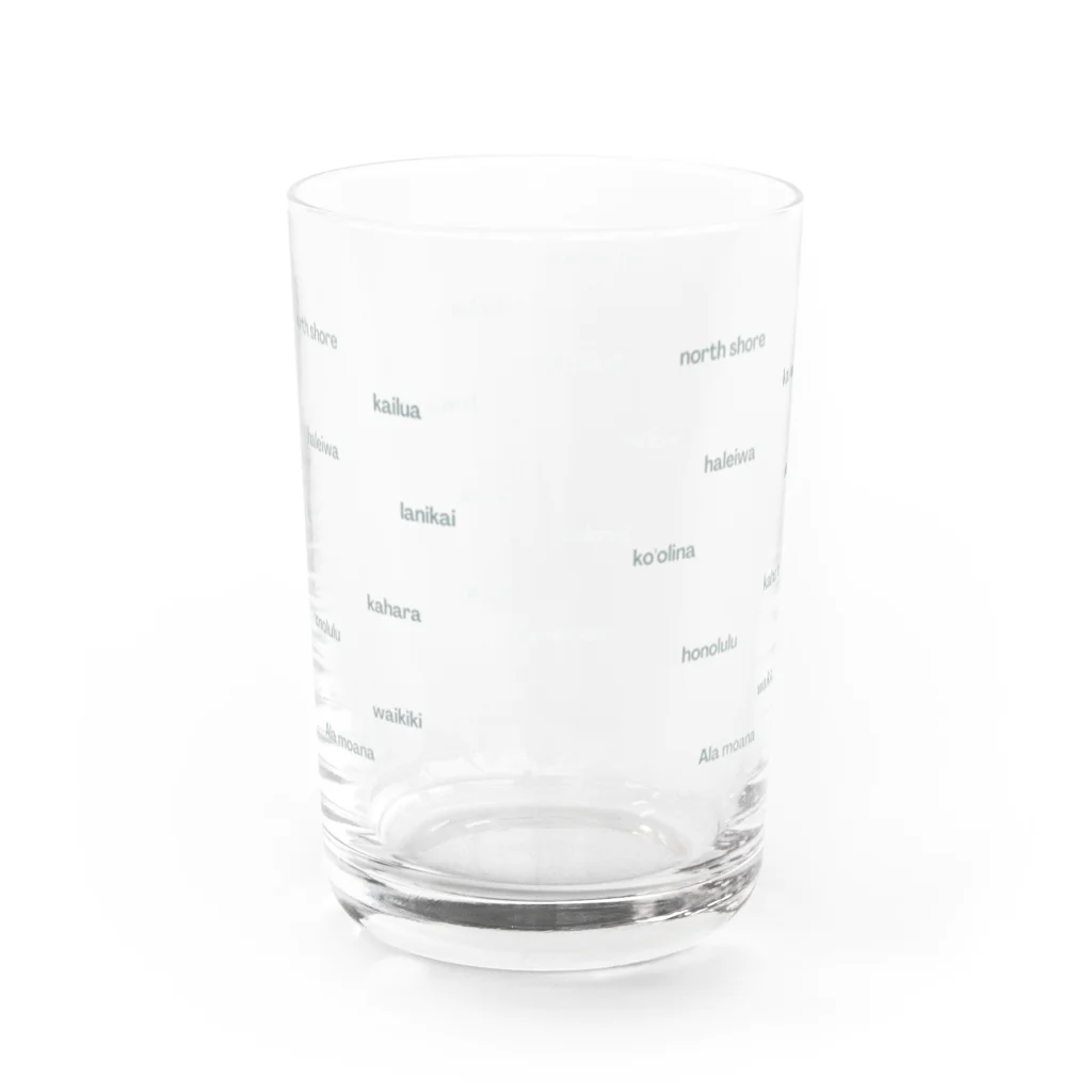 pamarket.のハワイオアフ島グラス(全面) Water Glass :back