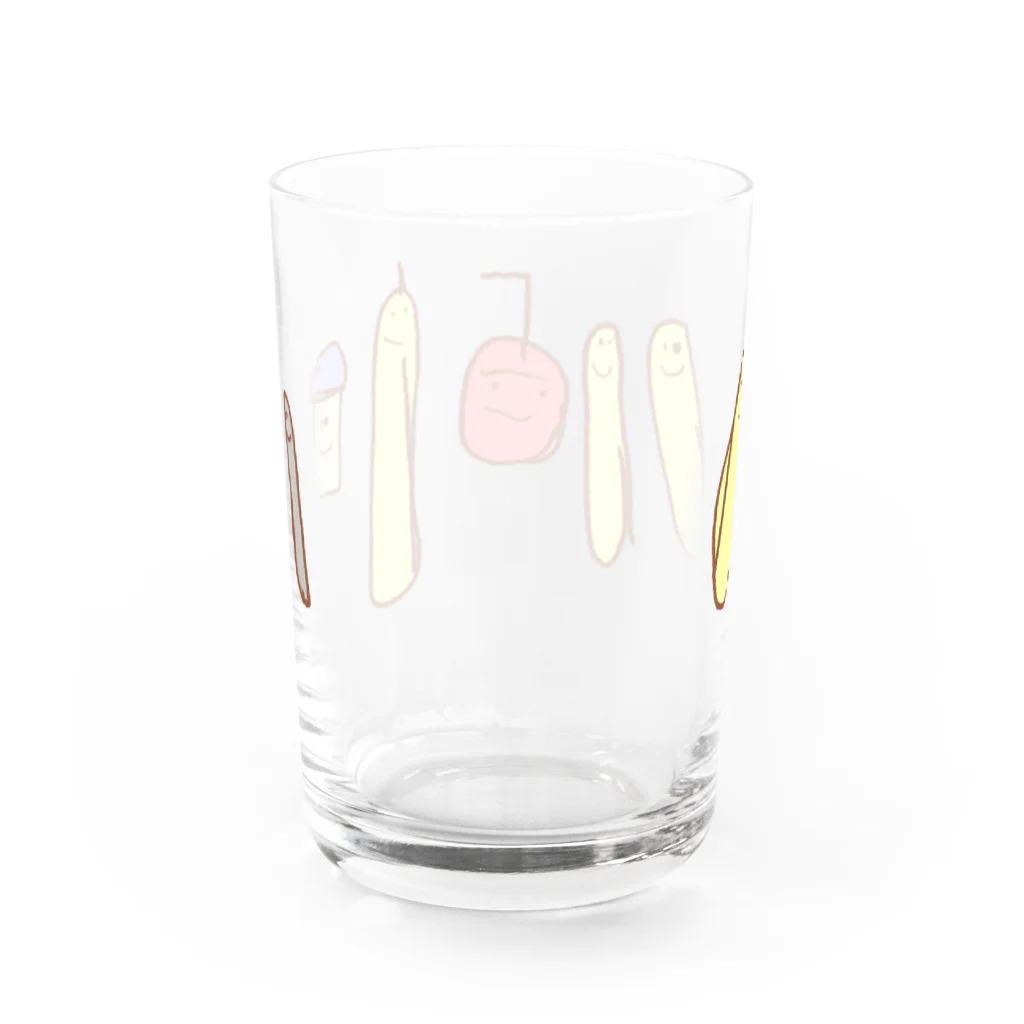 wMoonのリンゴ と バナナ Water Glass :back