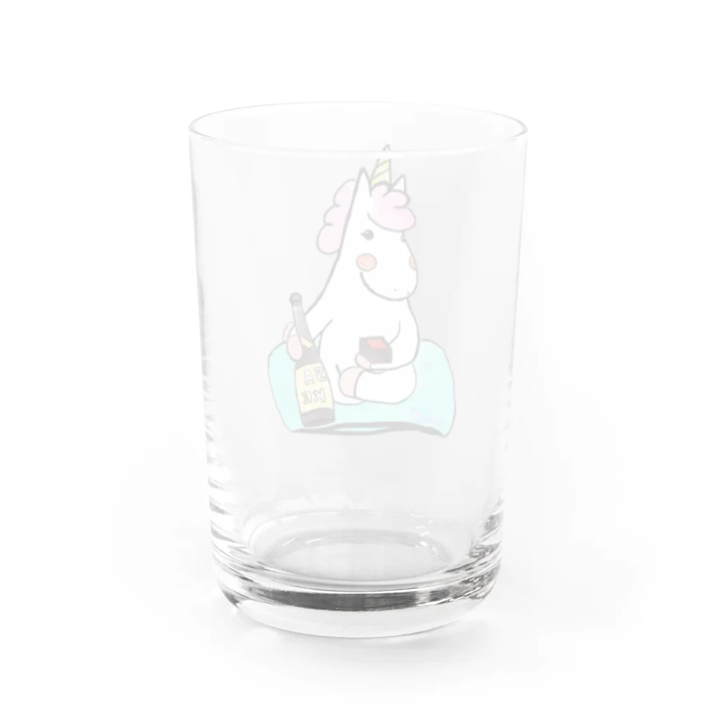 天使のやすらぎのほろ酔いこんこん Water Glass :back