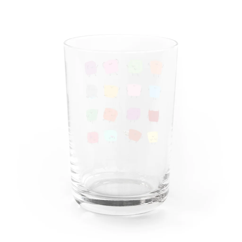 Henry1のキューブくんたち Water Glass :back