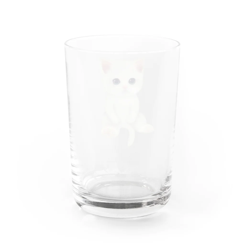 mikipurinのちょこんとにゃんこ。 Water Glass :back