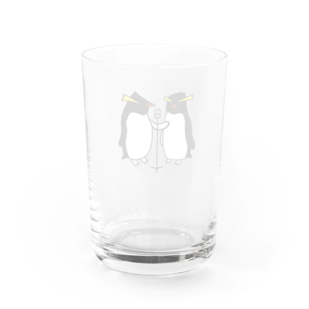 ハマジ ペンギン雑貨の漫才ペンギン(イワトビ) Water Glass :back