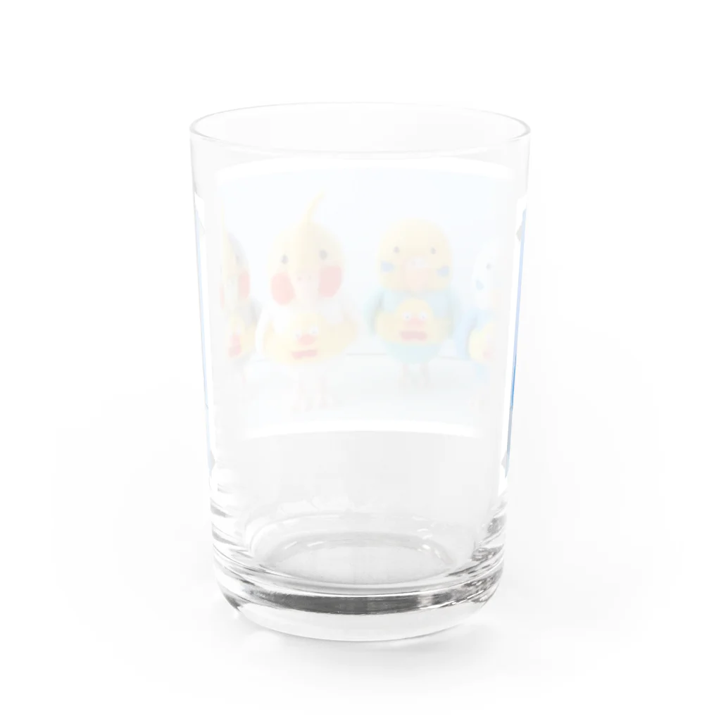 un-petit-pas-ninjinのエア海水浴インコ！ Water Glass :back