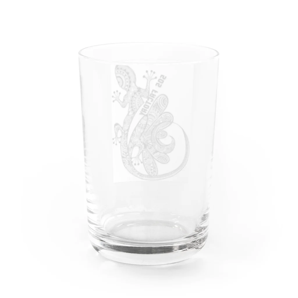 松岡陽子の幸運を呼ぶトカゲ Water Glass :back