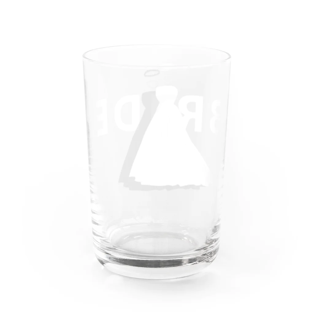 ペアTシャツ屋のシバヤさんのペア(BRIDE)ドレス_白_FW Water Glass :back