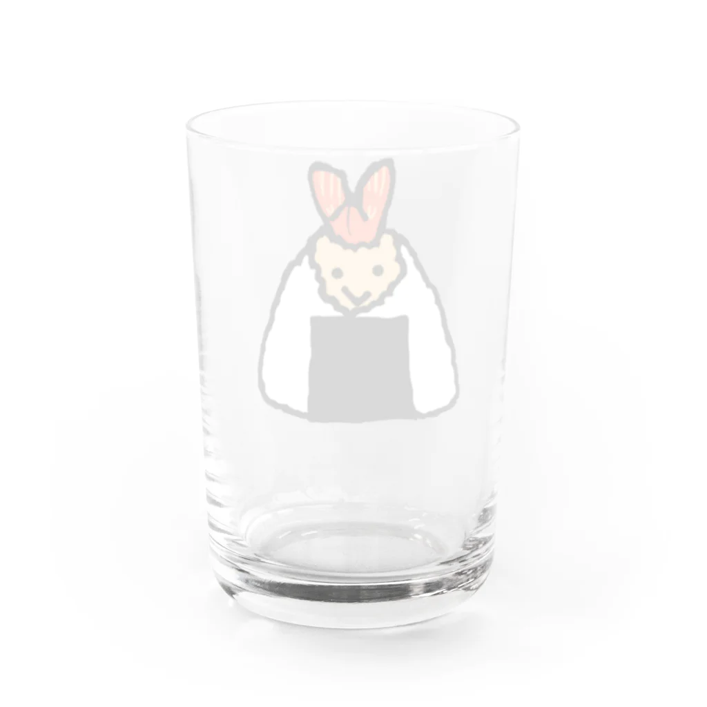 segasworksの笑顔のおむすび（天むす） Water Glass :back