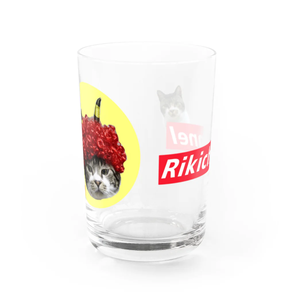 RIKICHANNEL OFFICIAL SHOPの赤鬼×ボックスロゴ Water Glass :back