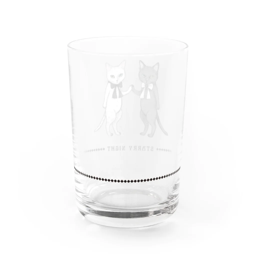 Starrynightの白黒の双子猫 Water Glass :back