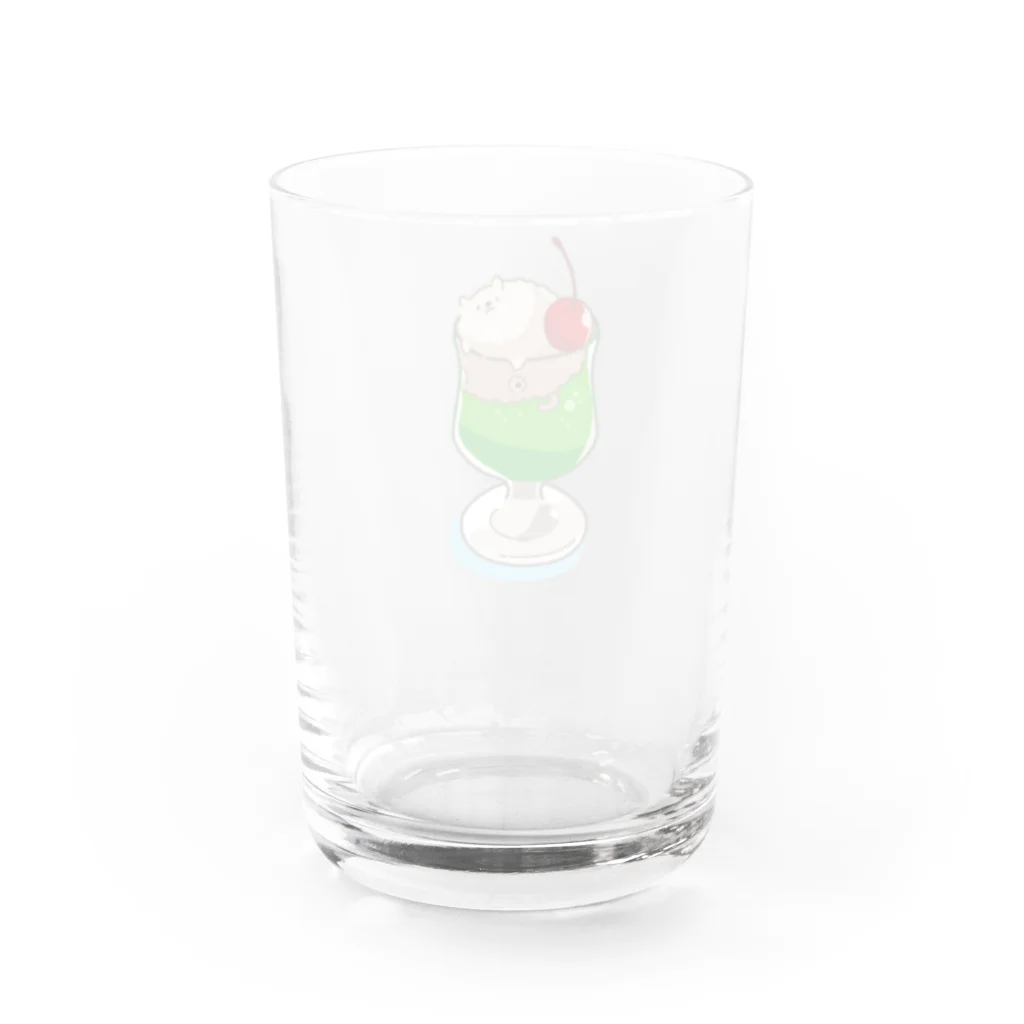 あももまーけっとのソーダフロート犬 Water Glass :back