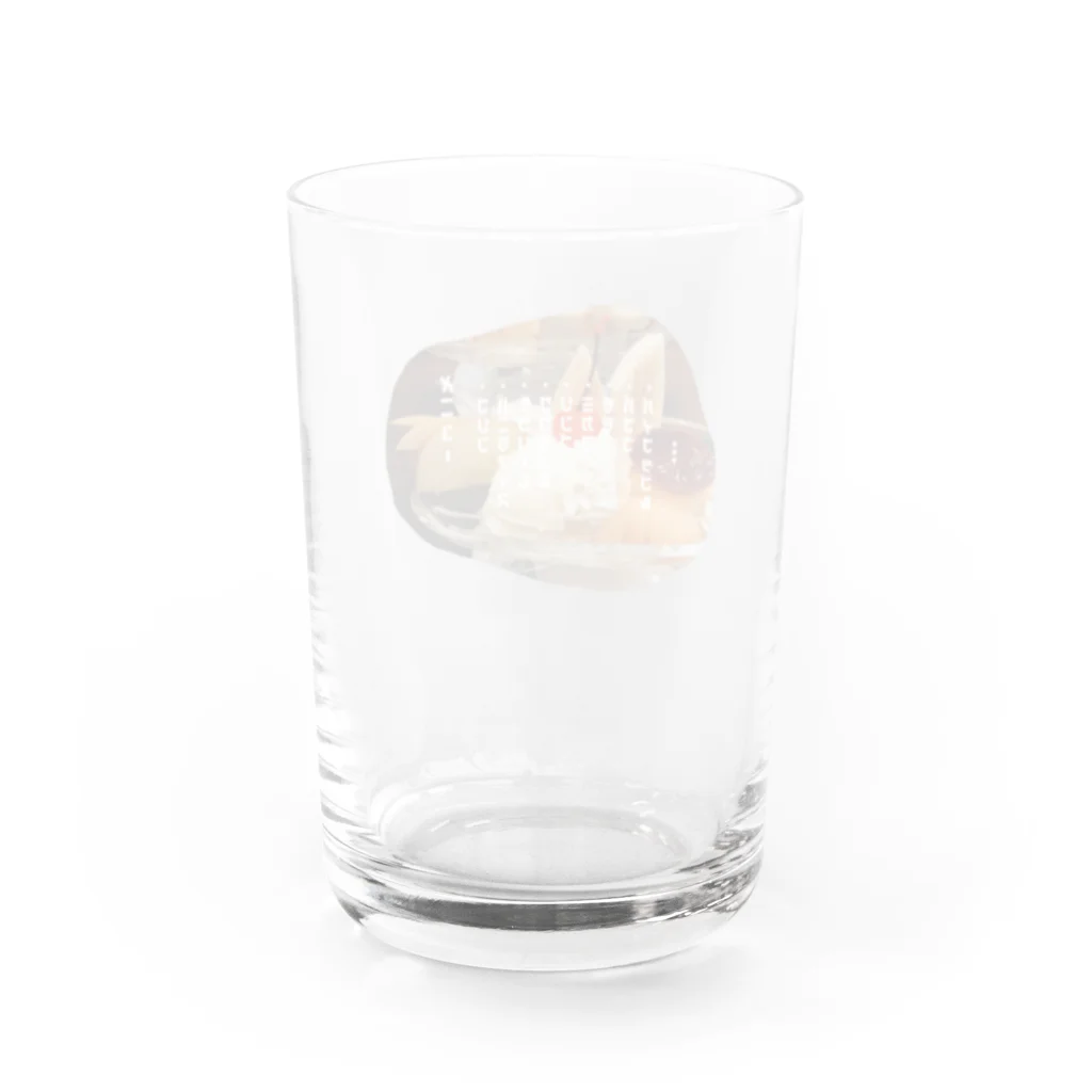 ﾋ7kOのプリン･ア･ラ･モード Water Glass :back