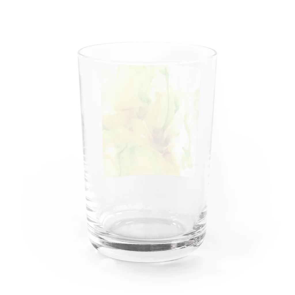 saijoumimiの水中に咲く黄色の花 Water Glass :back