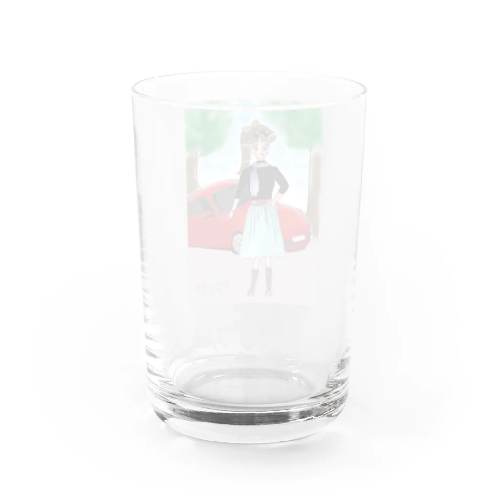 ひよこ工房のスポーツカー　気持ちいい！ Water Glass :back