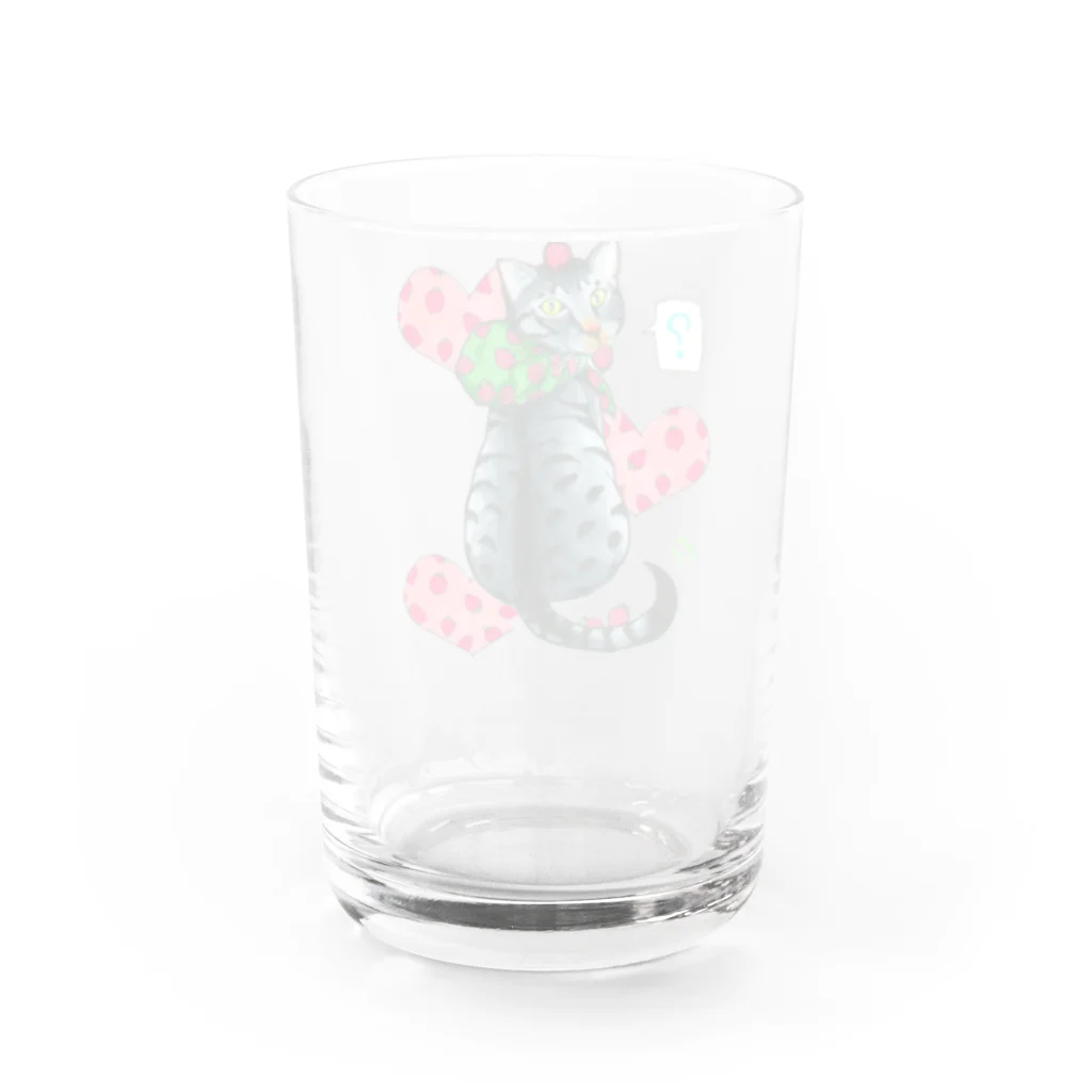 miku'ꜱGallery星猫のいちご大好きにゃんこ Water Glass :back