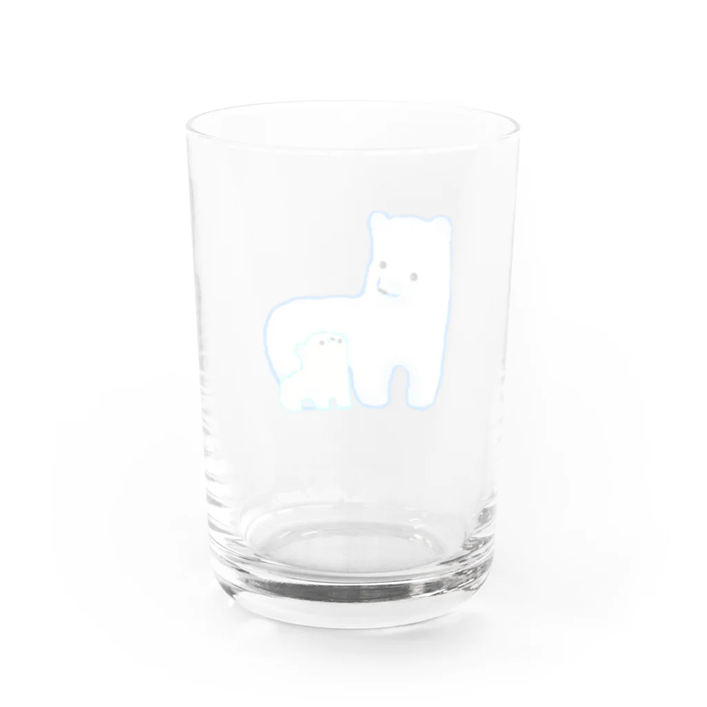 いなりやのしろくま親子 Water Glass :back