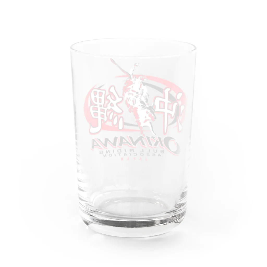 RisingSunRodeoの沖縄ブルライディング協会 (OBRA) Water Glass :back