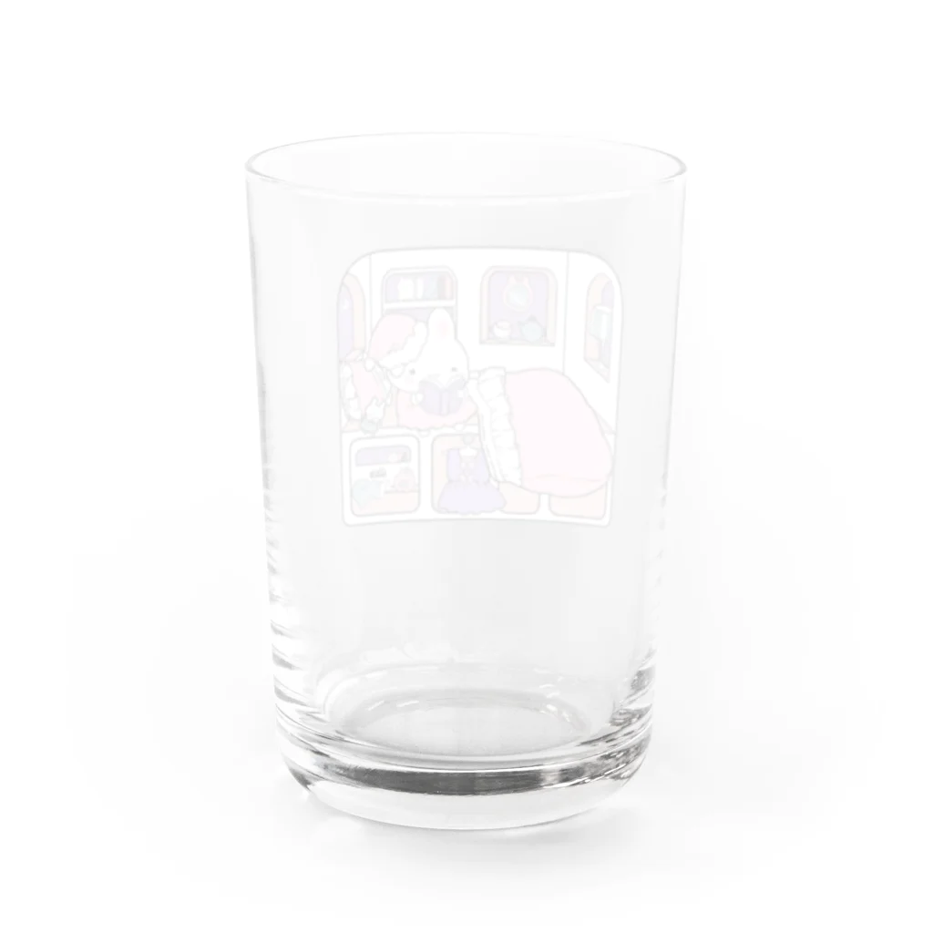 もぷ＠もぷうさLINEスタンプ発売中！のおやすみもぷうさ Water Glass :back