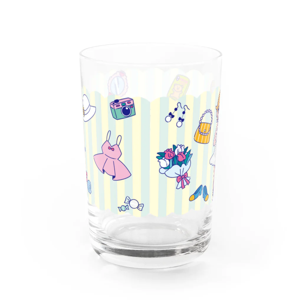 デザイン事務所ぱんやちゃの今日は何色のワンピース？ Water Glass :back