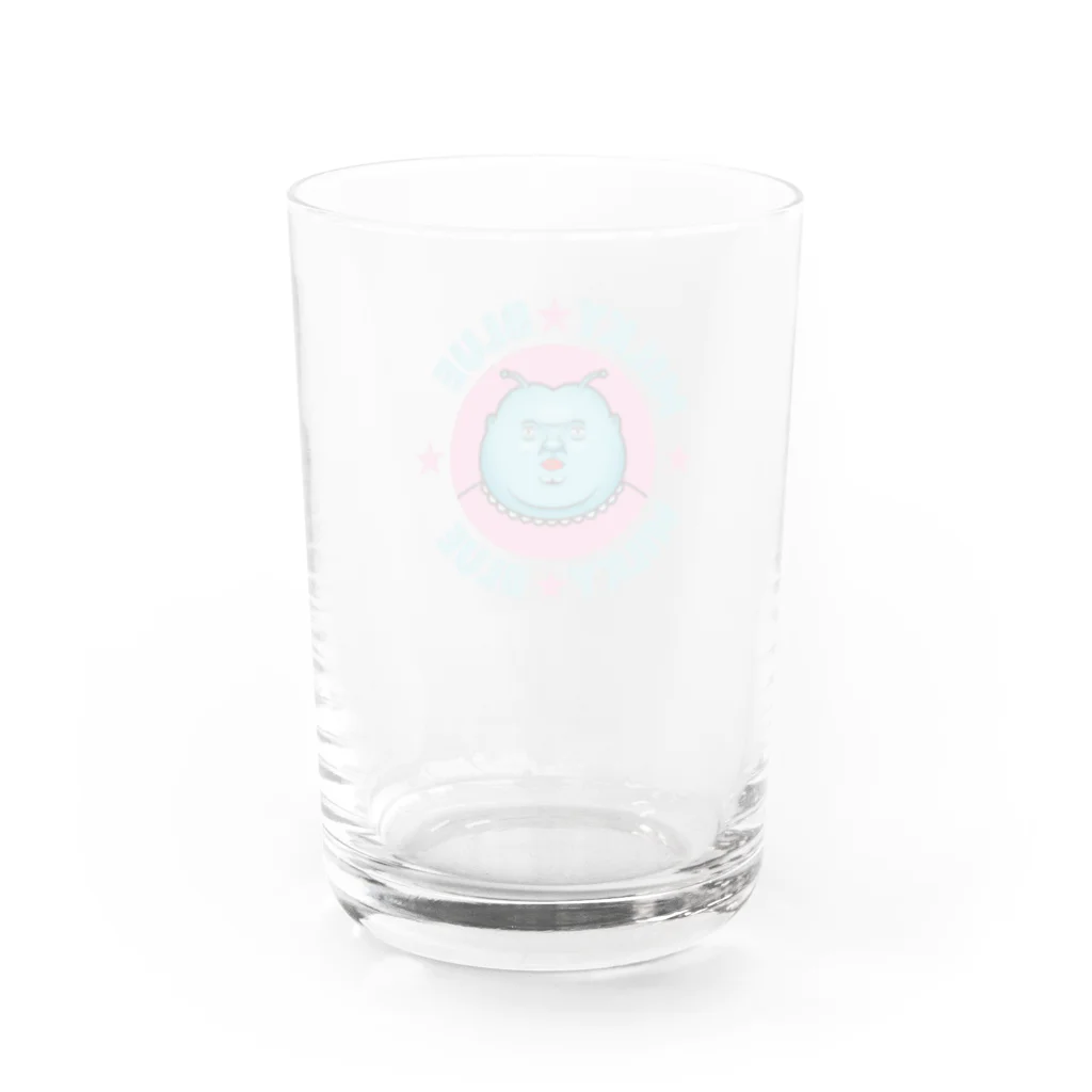 ミルキー☆ブルーSHOPのVtuber ミルキーブルー公式デザイン Water Glass :back