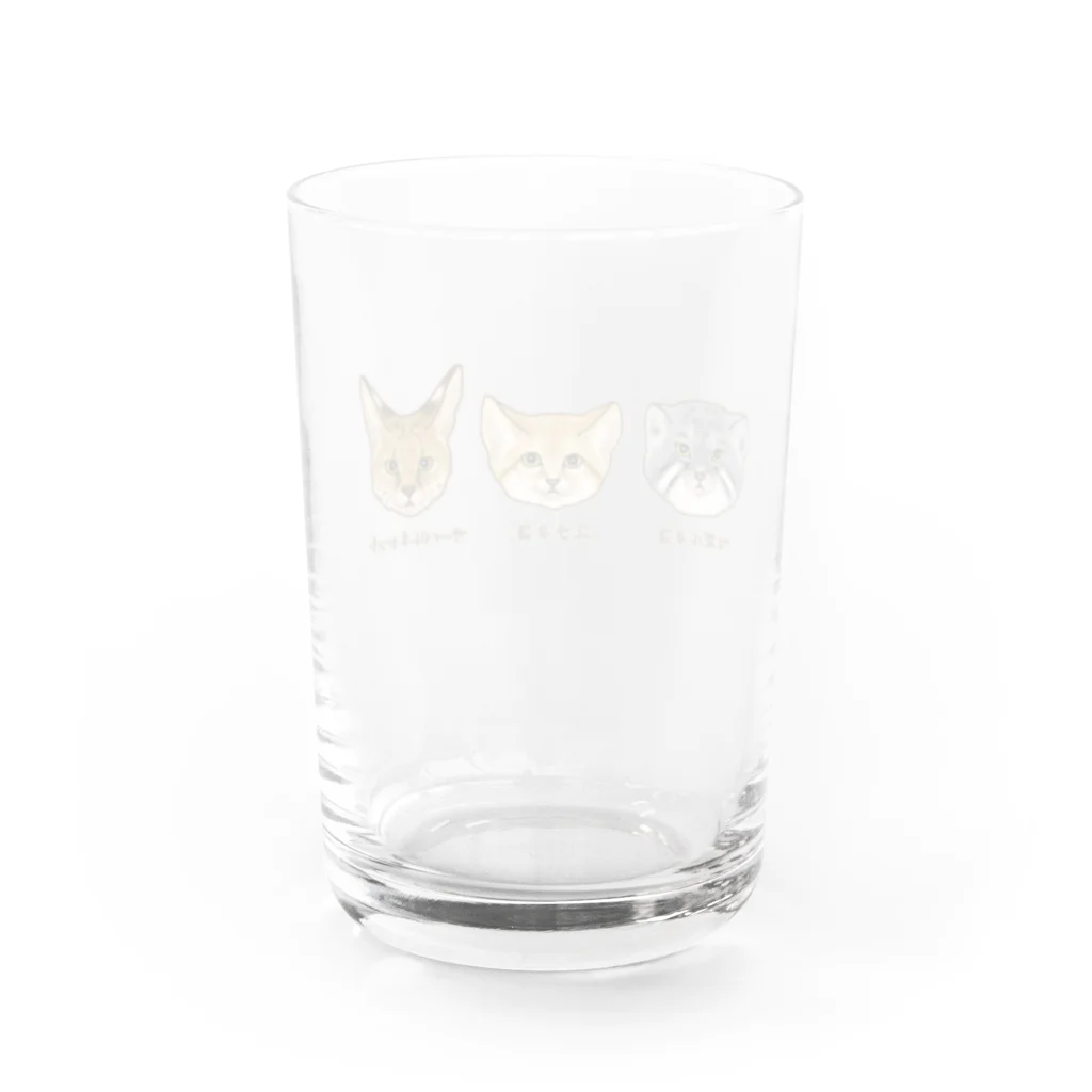 すとろべりーガムFactoryの野生のにゃん3匹 Water Glass :back