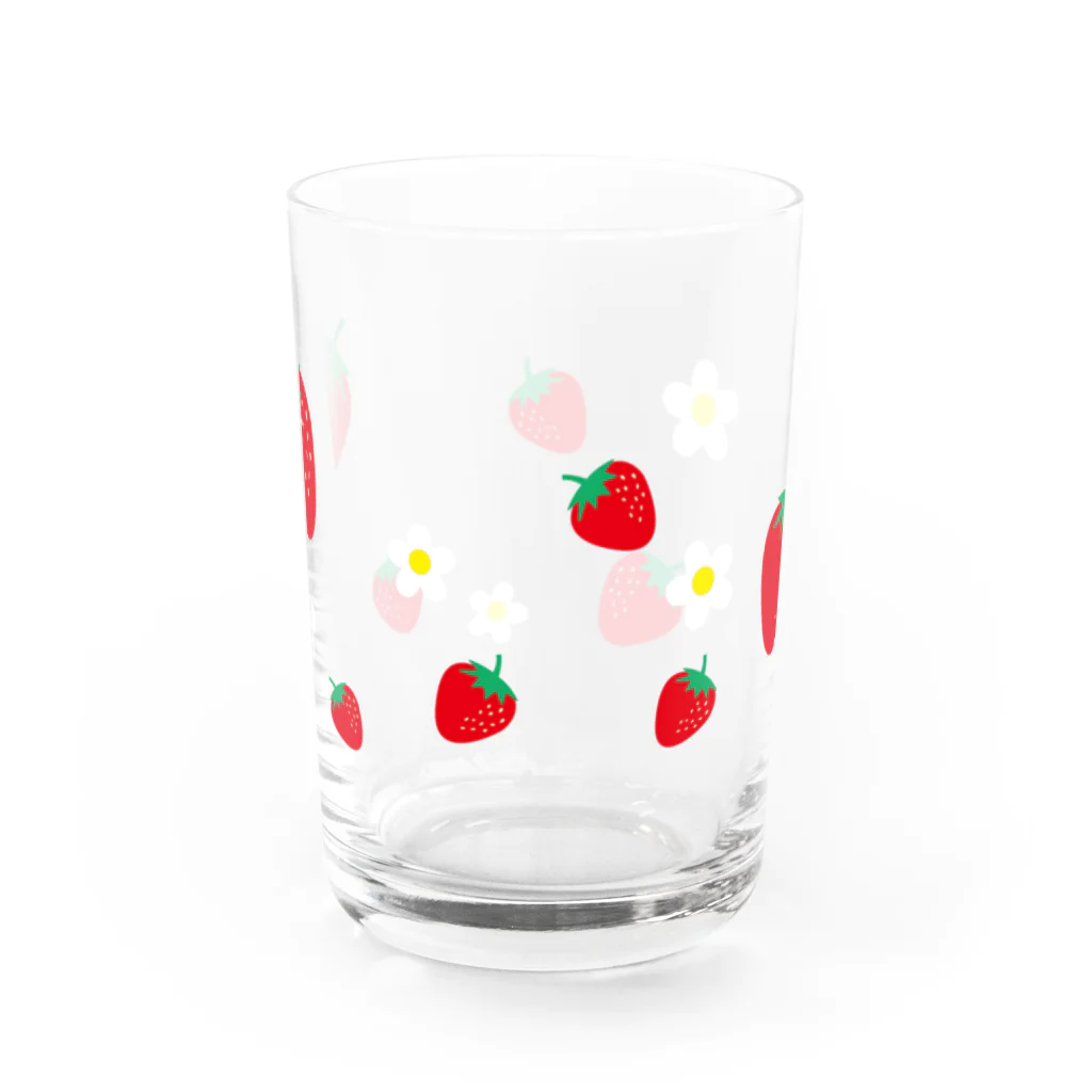 あずきいろのいちごのグラス Water Glass :back