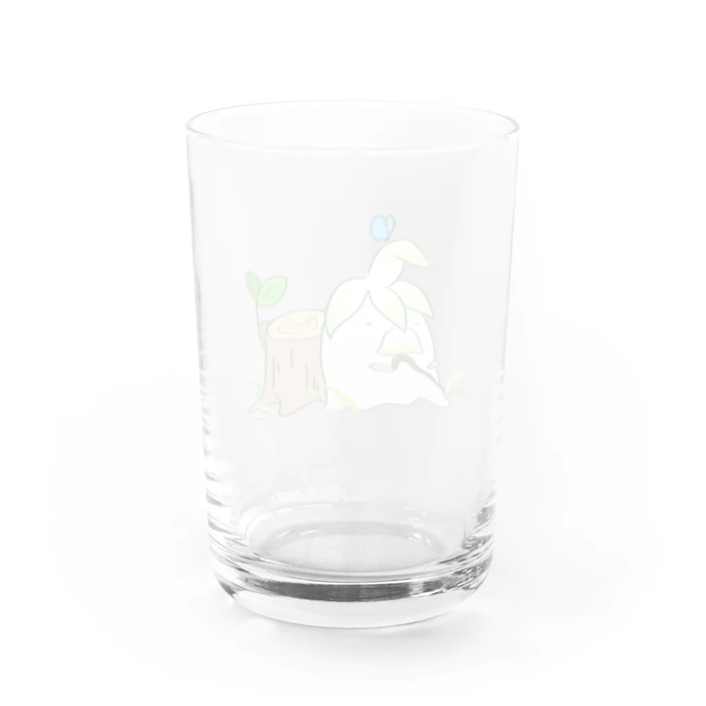 まいにち大変だけどほのぼのって大事の長老のお昼寝 Water Glass :back